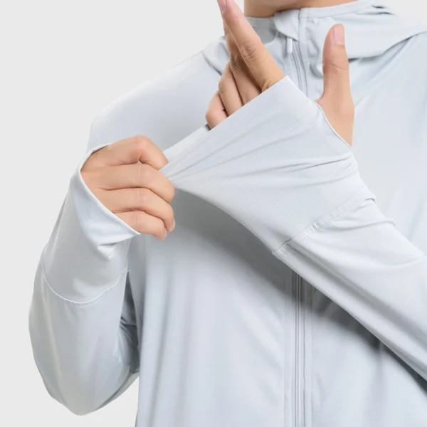 Áo khoác chống nắng nam CANIFA dài tay có mũ kéo khoá bản cải tiến - Hình ảnh 2
