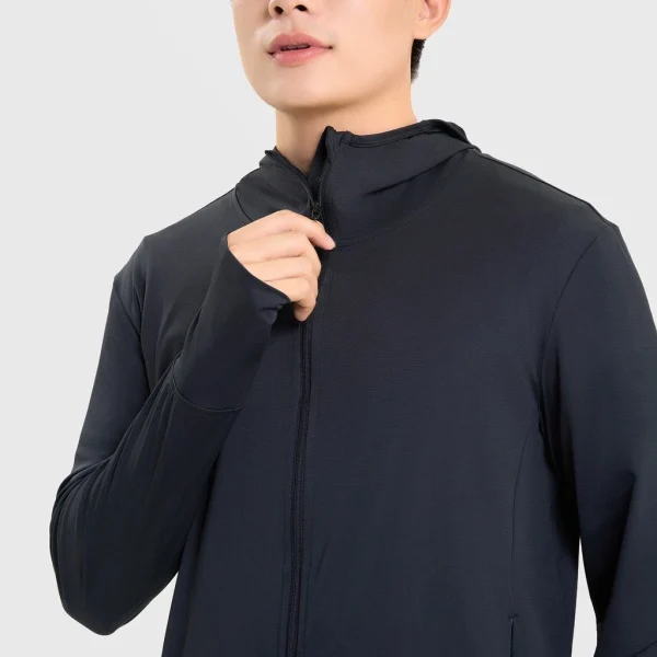 Áo khoác chống nắng nam CANIFA dài tay có mũ kéo khoá bản cải tiến - Hình ảnh 3