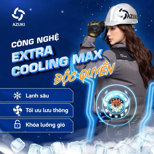[CLICK LÀ MUA] Áo Điều Hòa AZUKI ULTRA S8 Bán Chạy Nhất 2025 Pin Siêu Nhẹ ,Quạt 18V Chống Nước Siêu Mạnh [ BH 12 Tháng ] - Hình ảnh 4