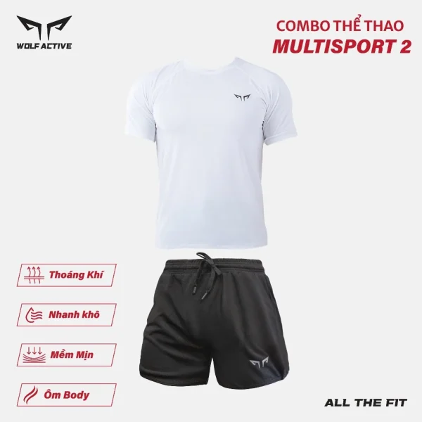 Bộ Quần Áo Thể Thao Nam Wolf Active Multi, Chất Vải Mềm Mịn, Mát Mẻ, Co Giãn 4 Chiều - Hình ảnh 2