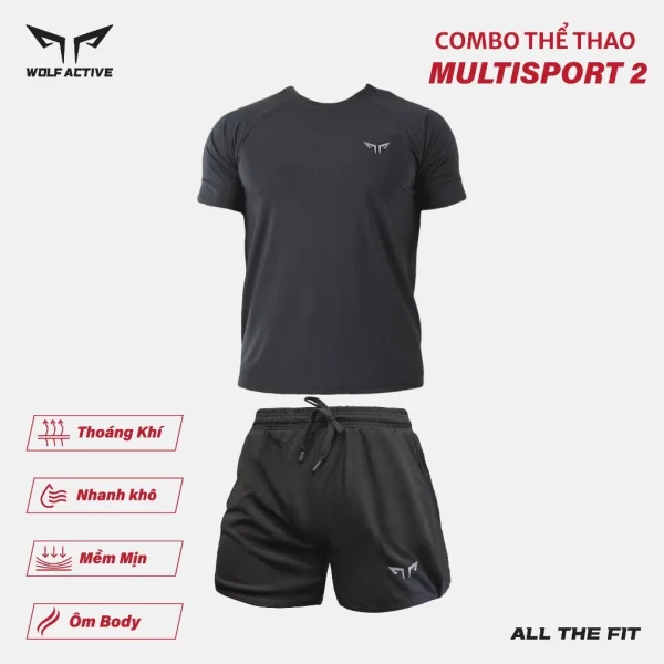 Bộ Quần Áo Thể Thao Nam Wolf Active Multi, Chất Vải Mềm Mịn, Mát Mẻ, Co Giãn 4 Chiều - Hình ảnh 4