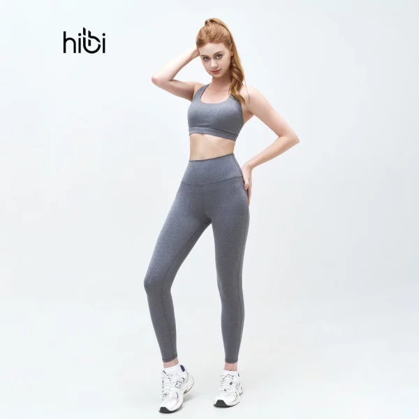 Set đồ tập Yoga Gym Hibi Sports, kiểu 4 dây đan phối khoen, kèm mút ngực - Hình ảnh 2
