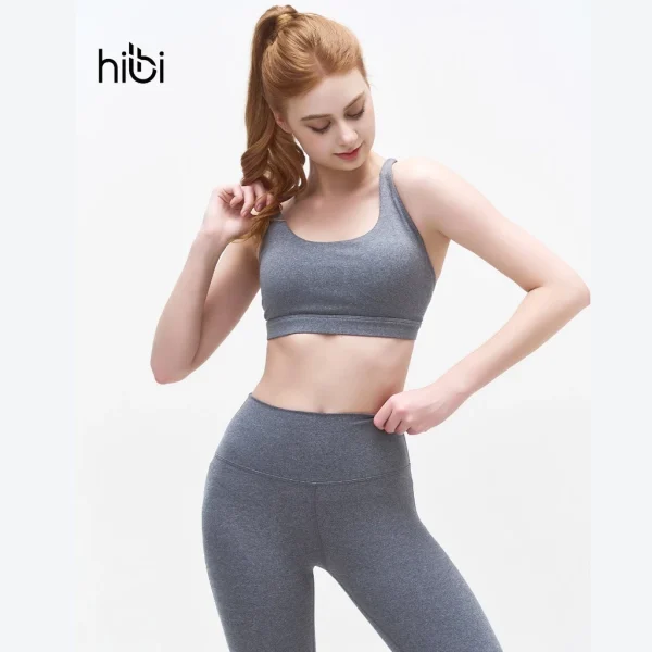 Set đồ tập Yoga Gym Hibi Sports, kiểu 4 dây đan phối khoen, kèm mút ngực - Hình ảnh 3