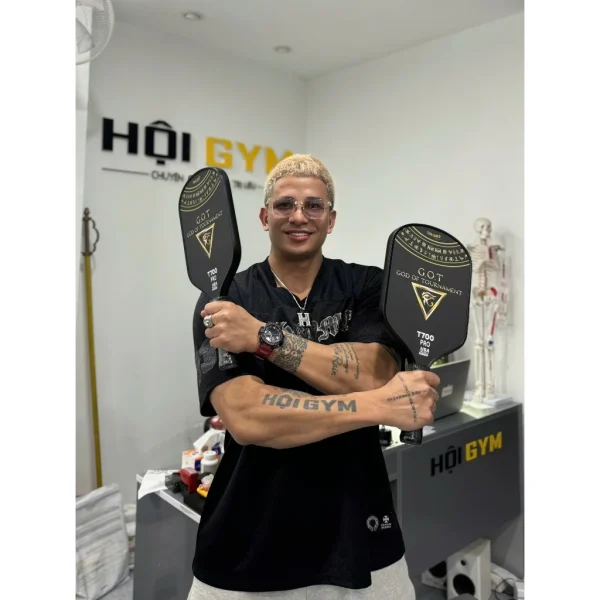 [TẶNG CUỐN CÁN] Vợt Pickleball T700 Pro Chính Hãng. Full Carbon 16mm Mặt Nhám Siêu Nhẹ Cho Thi Đấu, Luyện Tập, Mới Chơi Công Thủ Toàn Diện - Hình ảnh 2