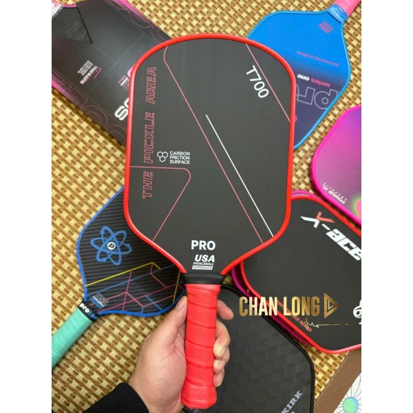 [TẶNG CUỐN CÁN] Vợt Pickleball T700 Pro Chính Hãng. Full Carbon 16mm Mặt Nhám Siêu Nhẹ Cho Thi Đấu, Luyện Tập, Mới Chơi Công Thủ Toàn Diện - Hình ảnh 7