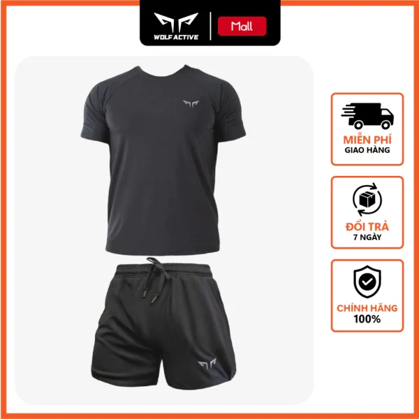 Bộ Quần Áo Thể Thao Nam Wolf Active Multi, Chất Vải Mềm Mịn, Mát Mẻ, Co Giãn 4 Chiều